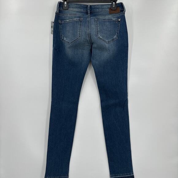 Mavi Jeans Adriana Mid-Rise Super Skinny Distressed Jeans Size 27 NWT - Picture 3 of 6